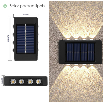 Draadloze LED Solar Wandspots Deluxe - Creëer de perfecte sfeer in jouw tuin!