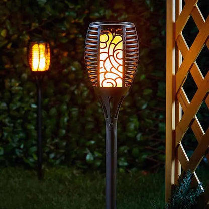 Draadloze LED Solar Tuinfakkels - 1 + 1 Gratis