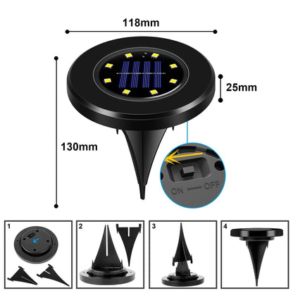 LED Solar Tuinlampen Deluxe (Black editie)  - Creëer een heerlijke sfeer in uw tuin!